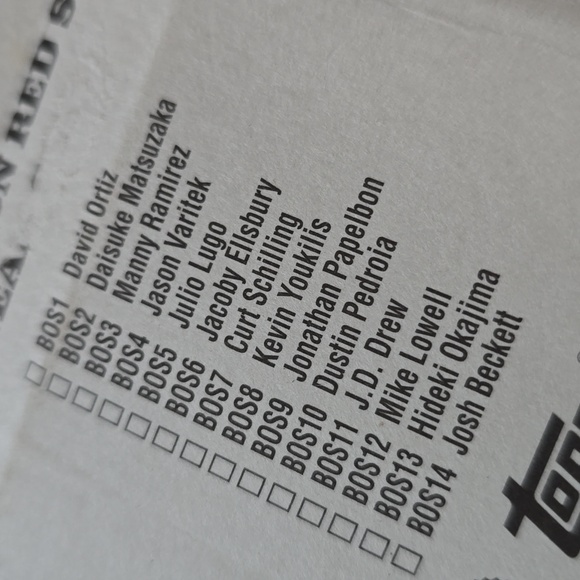 Sealed 2008 Boston Red Sox Team Set 14 Baseball Cards Topps David Ortiz - Picture 4 of 5